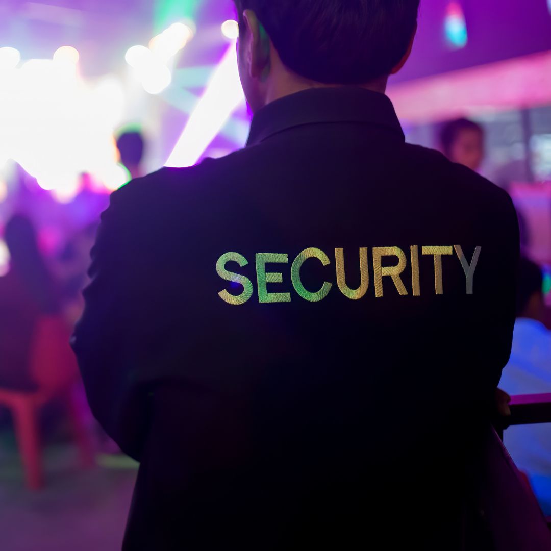 security guard at a concert